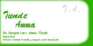 tunde amma business card